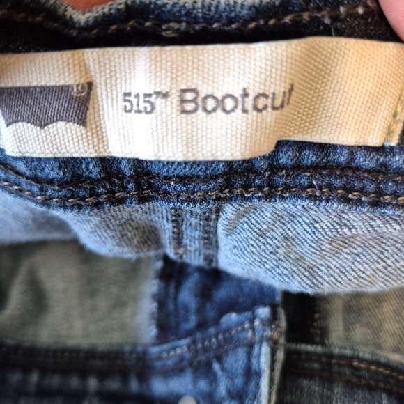 Levis 515 Jeans Womens 14M Bootcut Mid Rise Medium Wash Denim Outdoors Casual - Picture 13 of 16